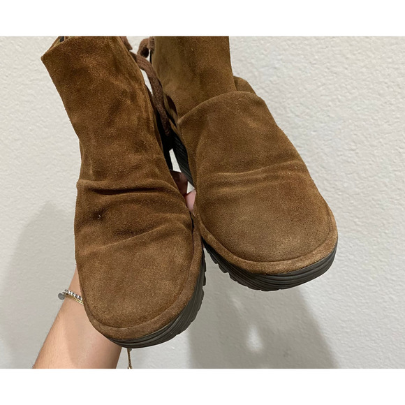 Fly London yebi brown suede scrunch ankle boots 500788004 sz 38 - Picture 5 of 10